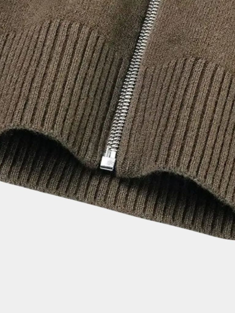 Sweter z kaszmiru z zamkiem