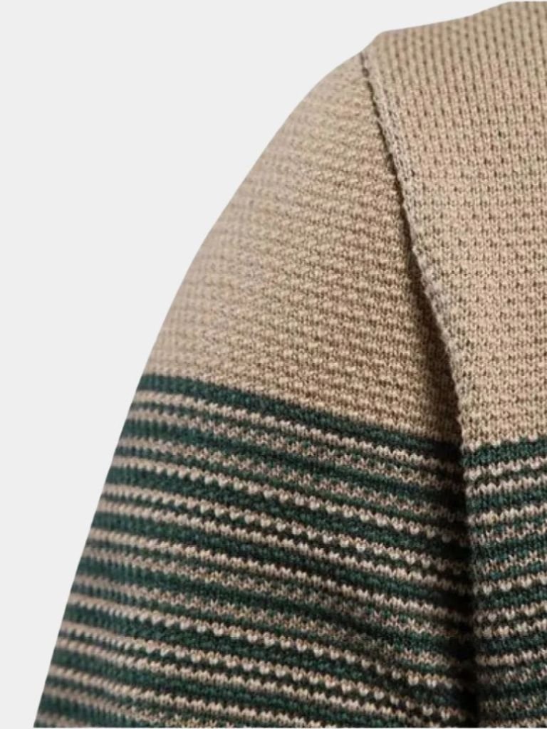 Sweter Pullover z Dzianiny z Okrągłym Dekoltem
