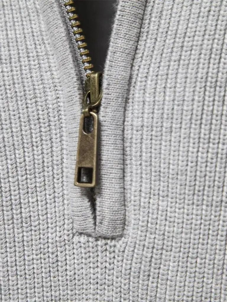 Elegancki Sweter z Ćwierć Zippem