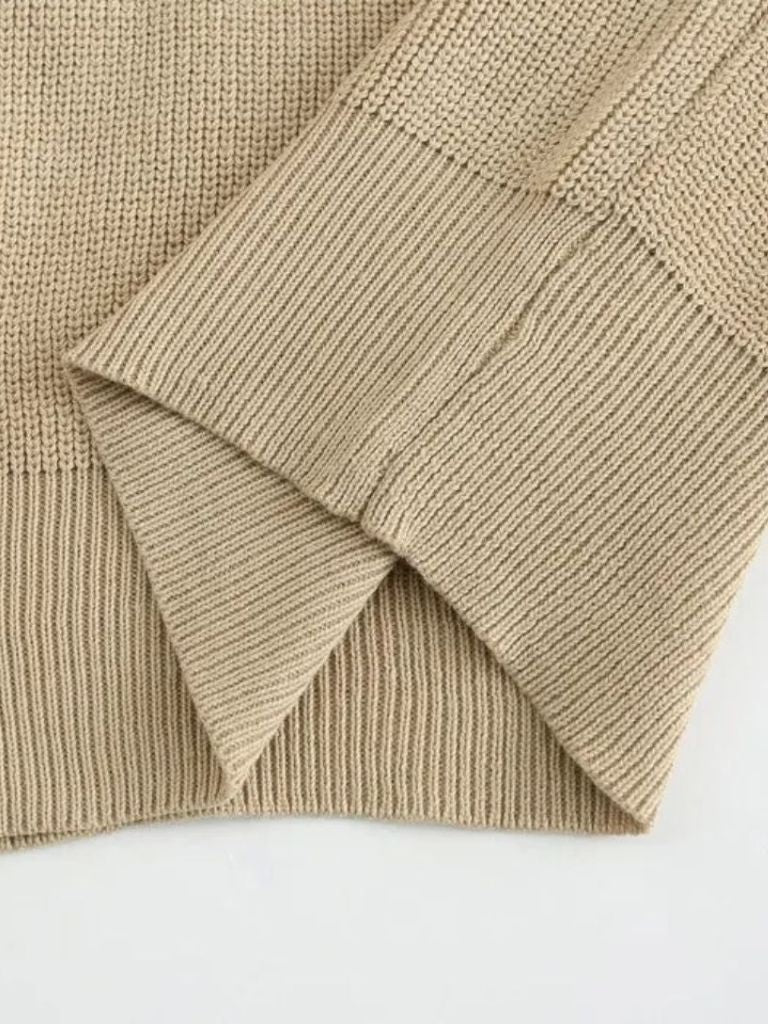 Podstawowy Sweter z Pół-Zipem