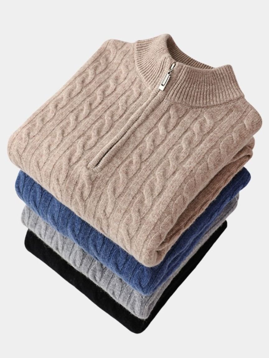 Podstawowy Sweter z Pół-Zipem
