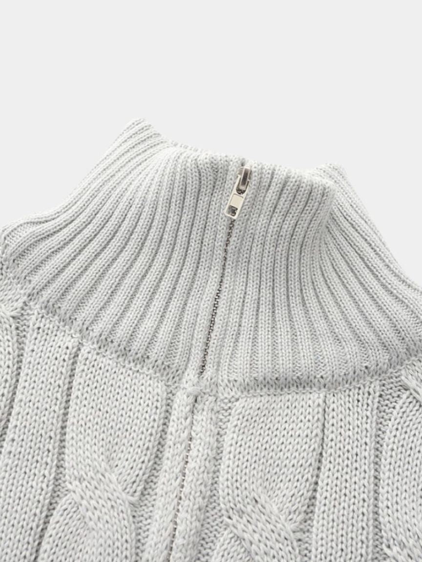 Podstawowy Sweter z Pół-Zipem