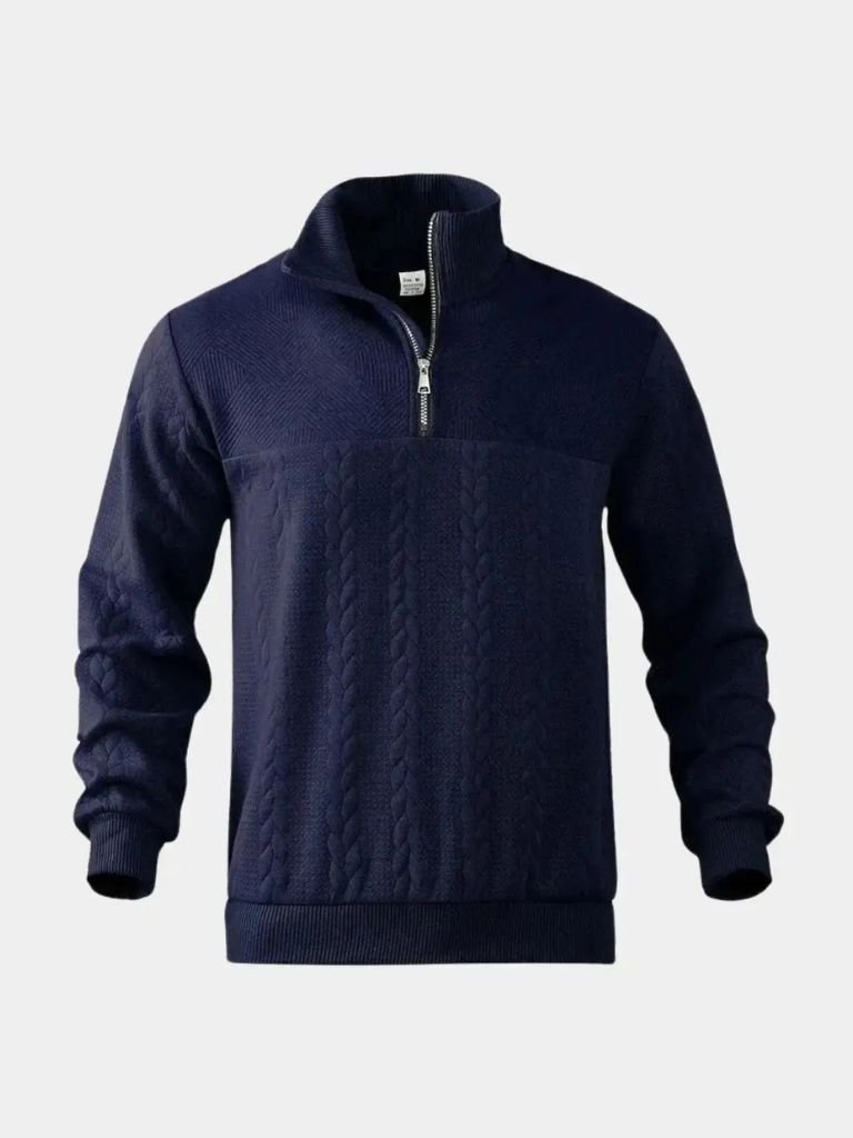 Esencjonalny Pulower Henley z Ćwierć Zippem