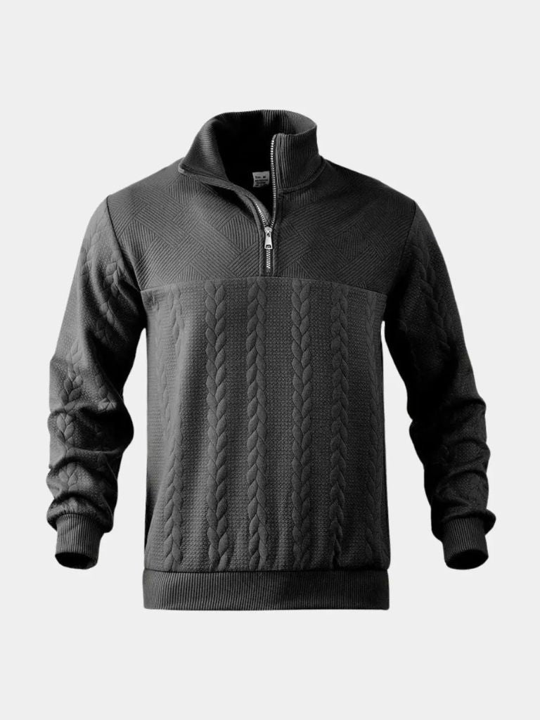Esencjonalny Pulower Henley z Ćwierć Zippem