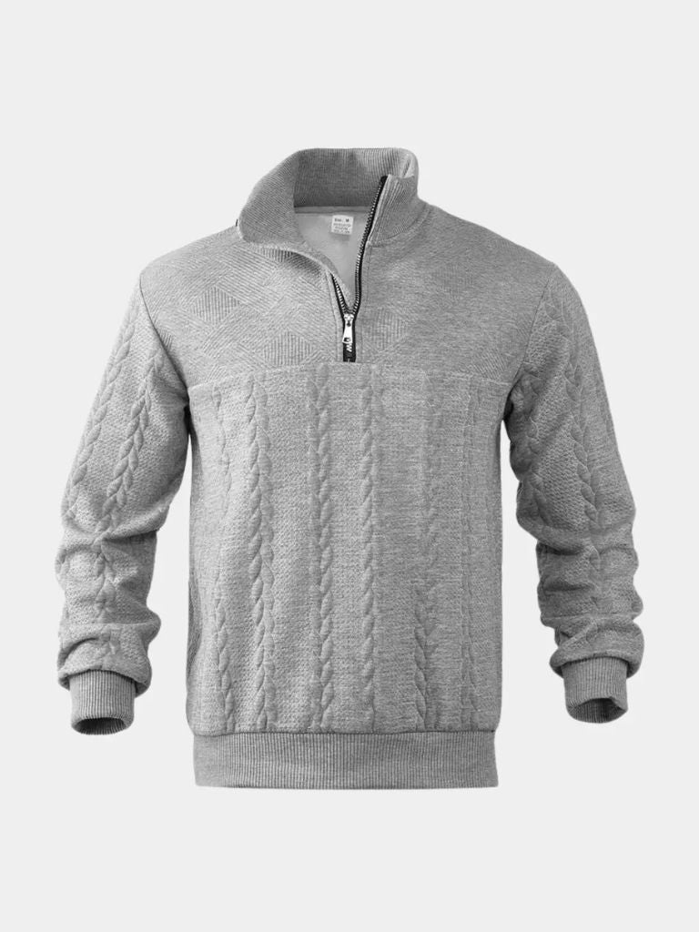 Esencjonalny Pulower Henley z Ćwierć Zippem