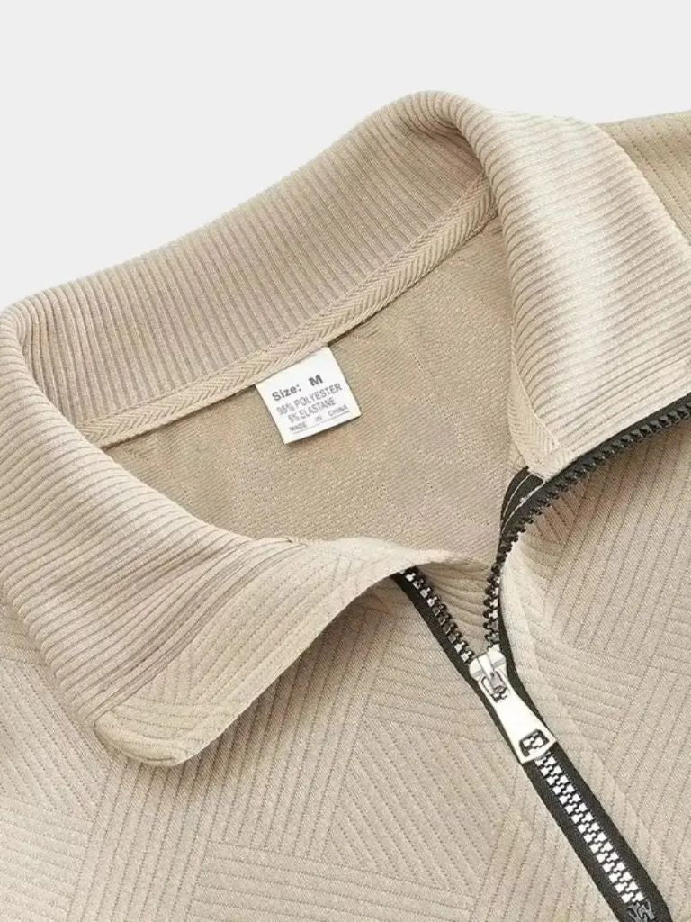 Esencjonalny Pulower Henley z Ćwierć Zippem