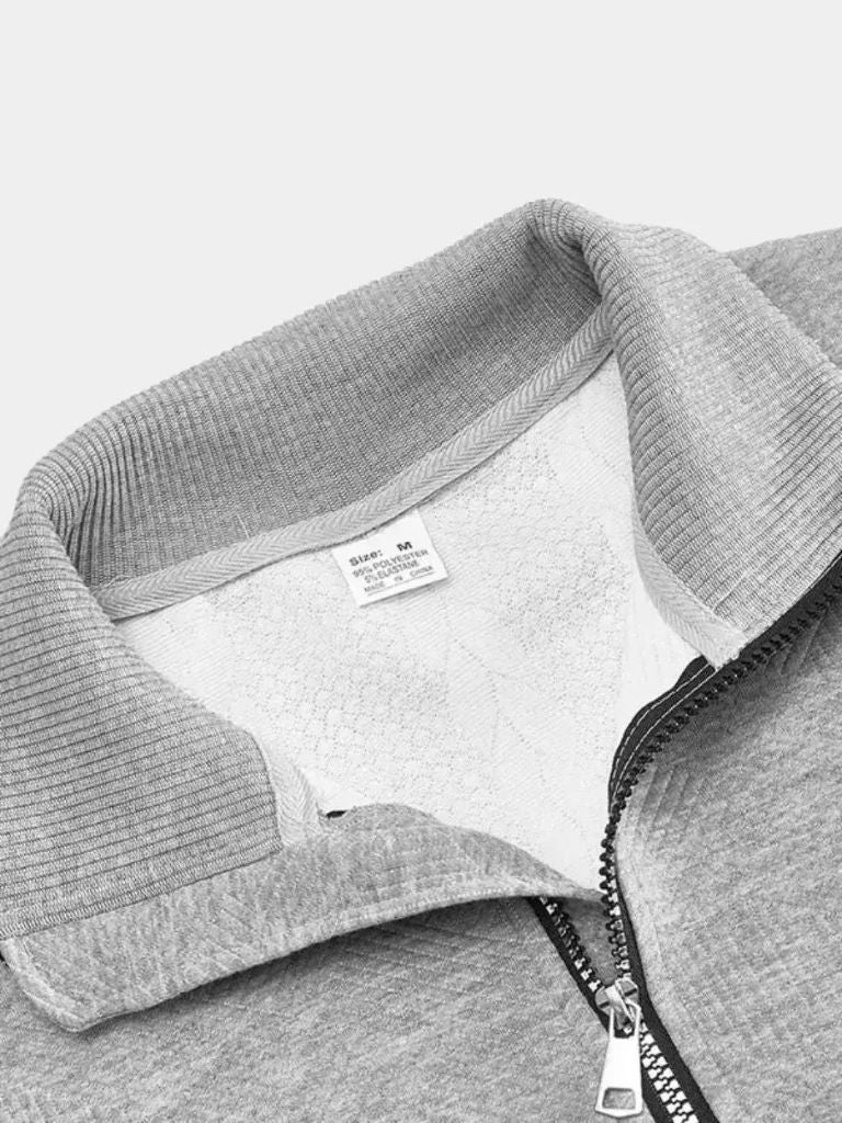 Esencjonalny Pulower Henley z Ćwierć Zippem