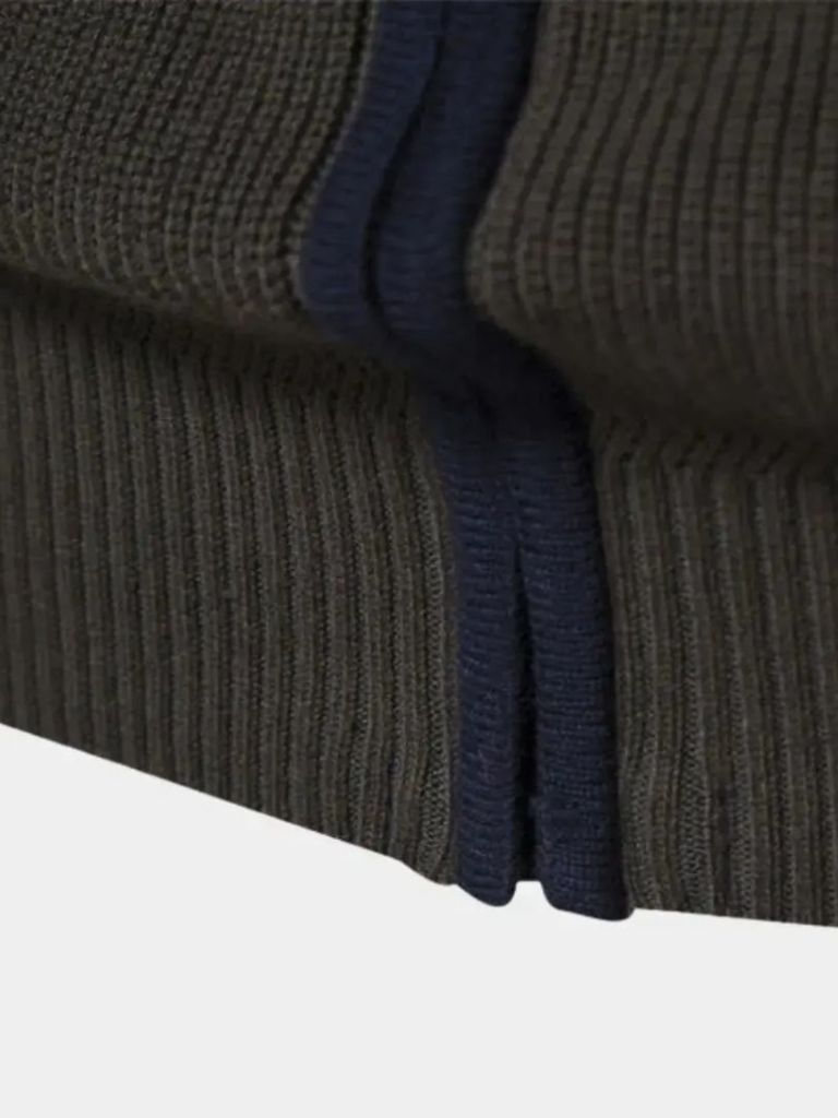 Sweter na zamek z dzianiny