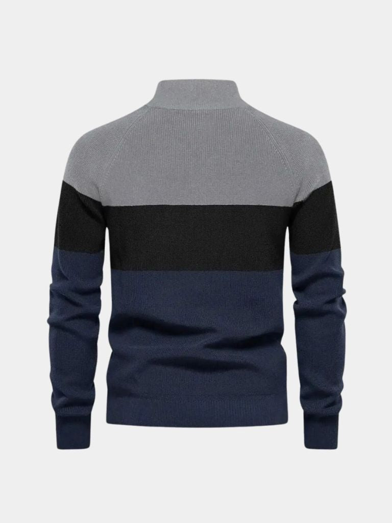 Sweter na zamek z dzianiny