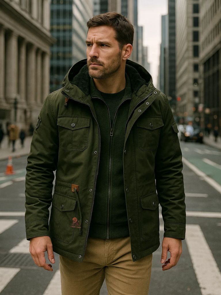 Kurtka Bomber z Kapturem z Fleece