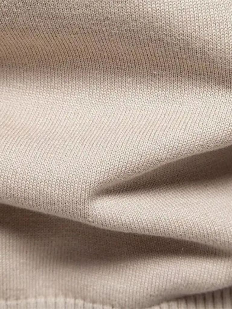 Sweter Kardigan z Pół-Zipem w Jednolitym Kolorze