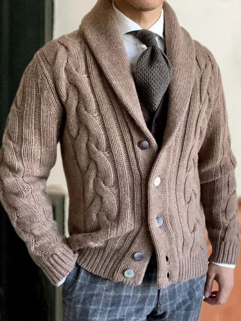 Męski Sweter Kardigan