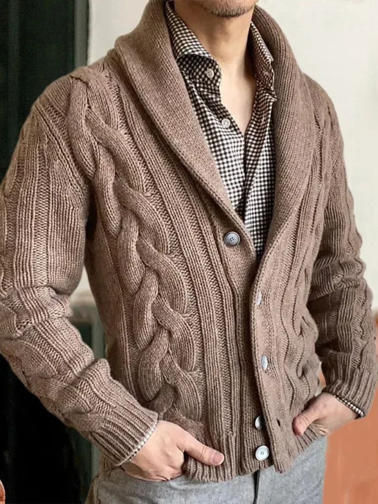 Męski Sweter Kardigan