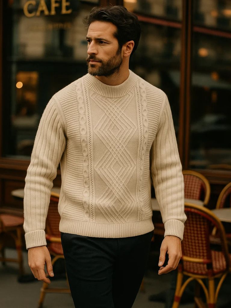 Minimalistyczny Sweter Teksturowany