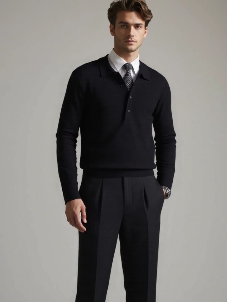 Sweter Polo Old Money Knit