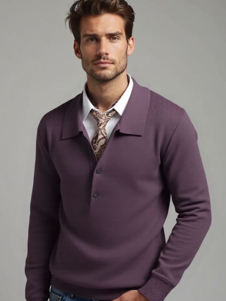 Sweter Polo Old Money Knit