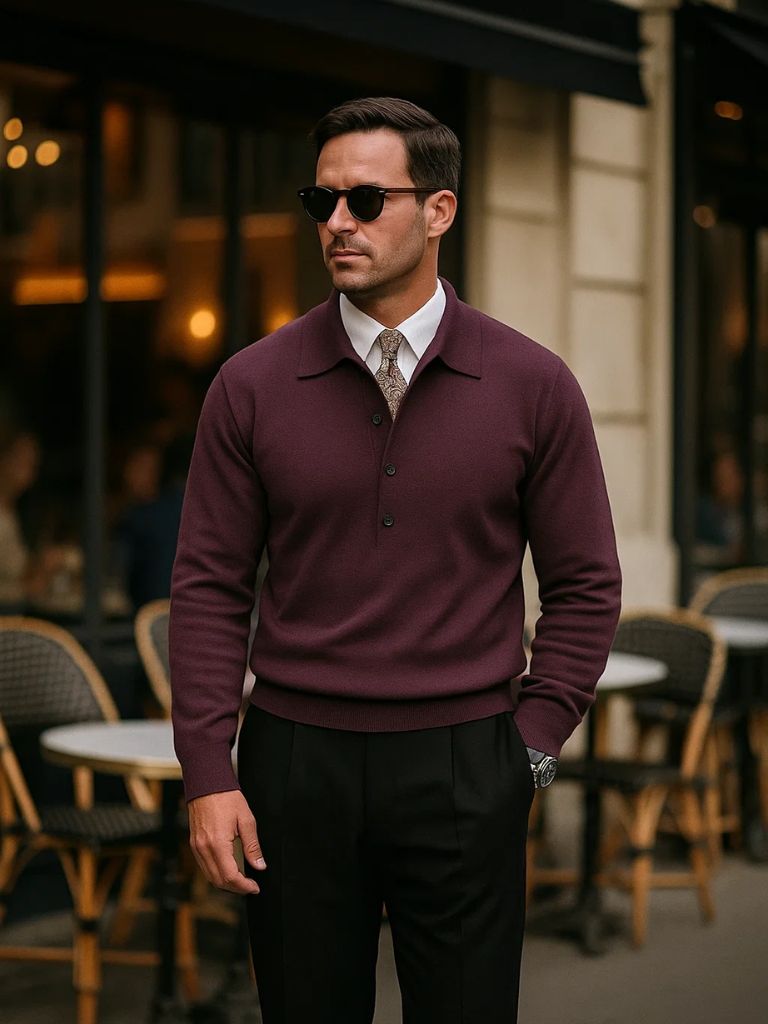 Sweter Polo Old Money Knit