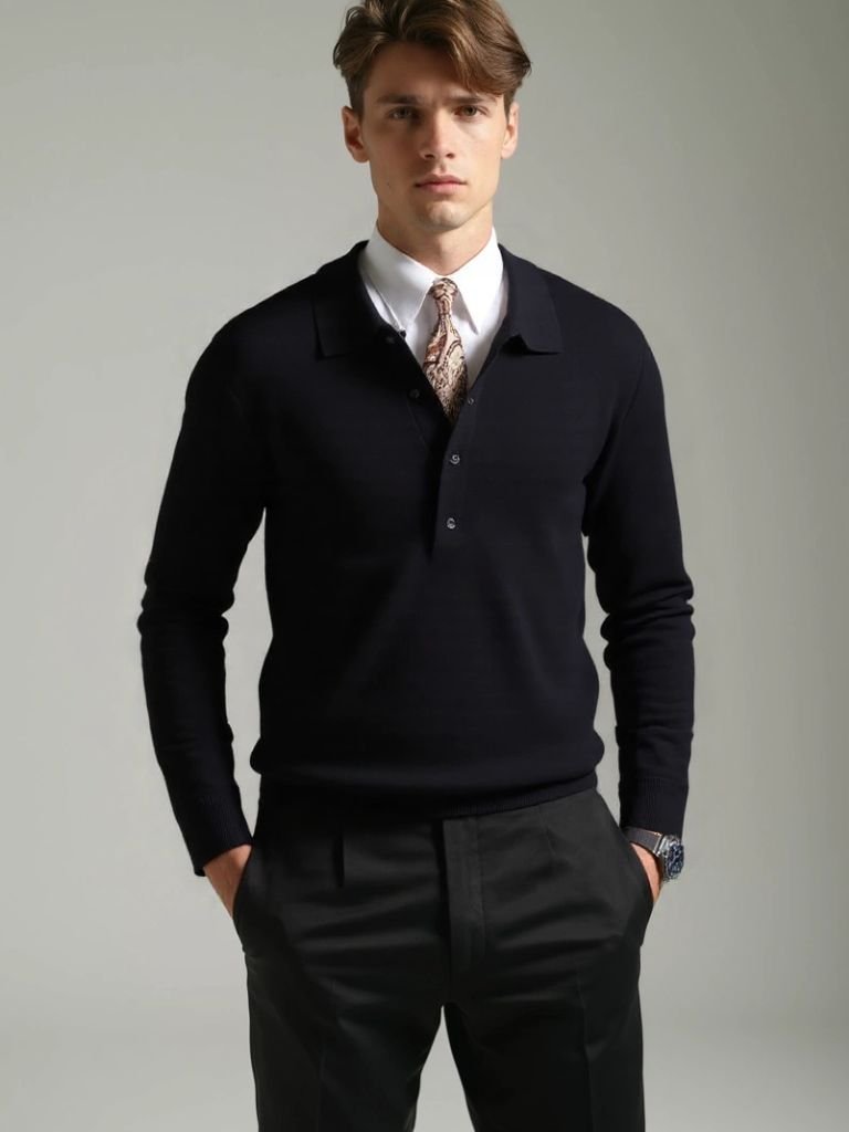 Sweter Polo Old Money Knit