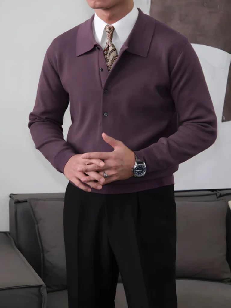 Sweter Polo Old Money Knit