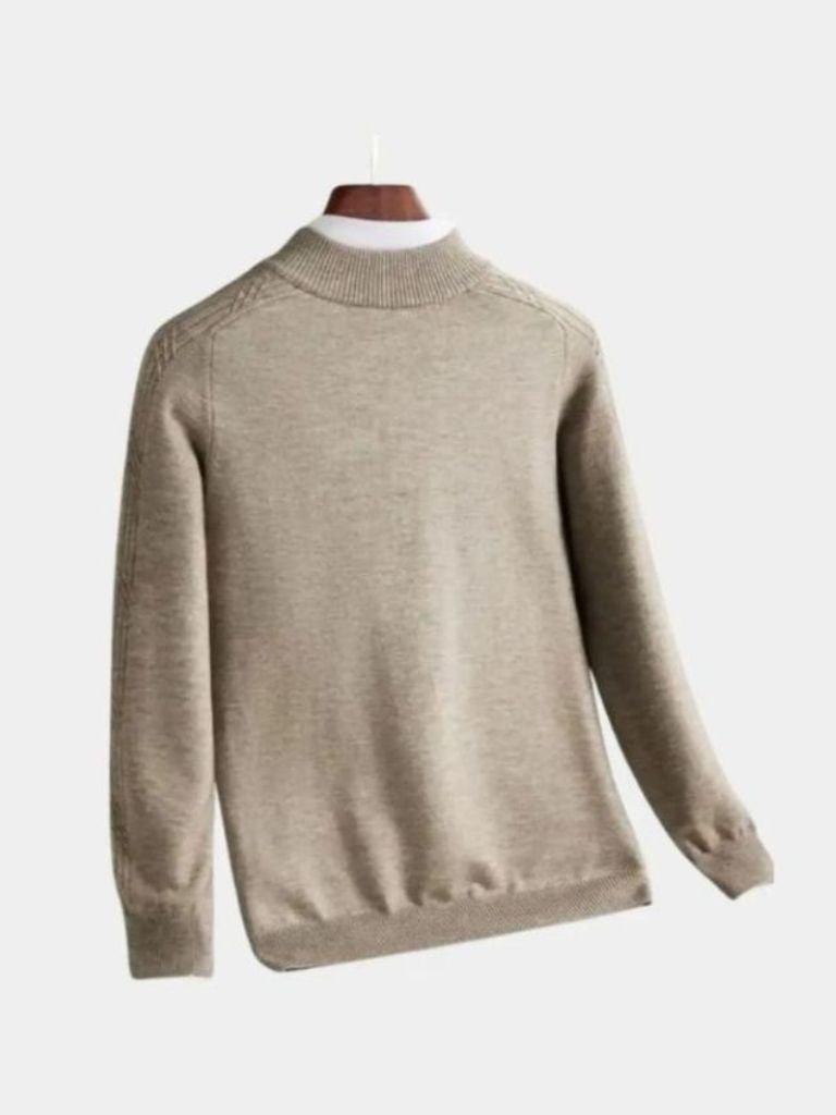 Sweter wełniany Stripe Quarter Zip