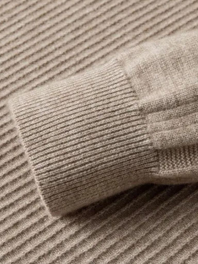 Sweter wełniany Stripe Quarter Zip