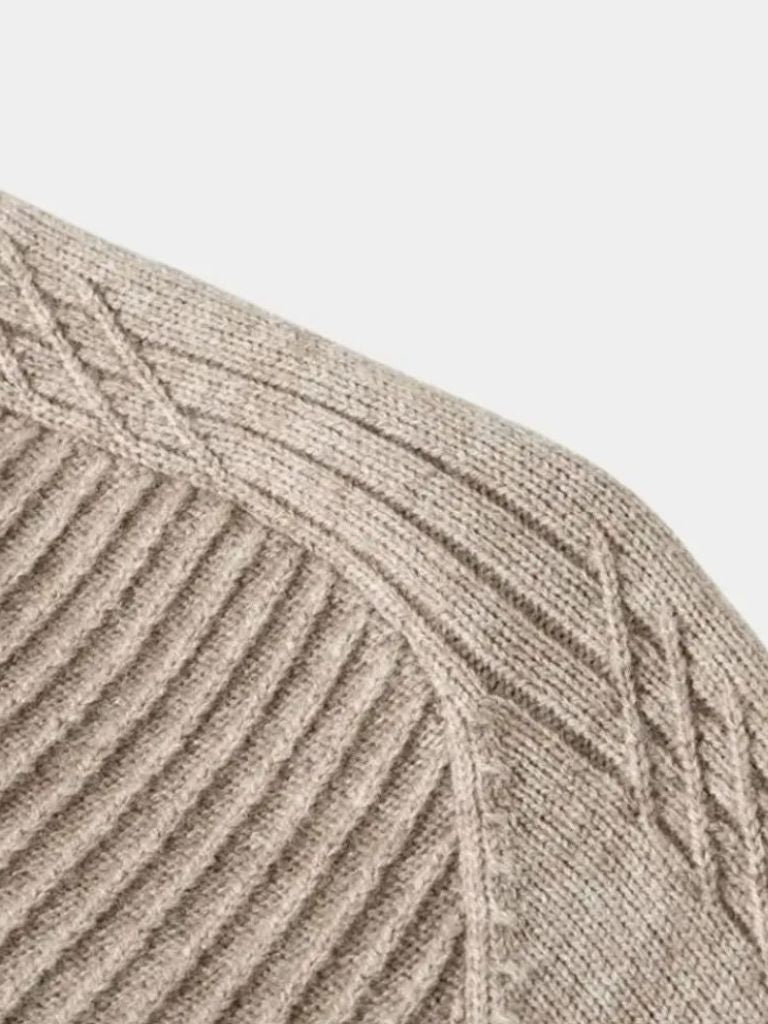 Sweter wełniany Stripe Quarter Zip