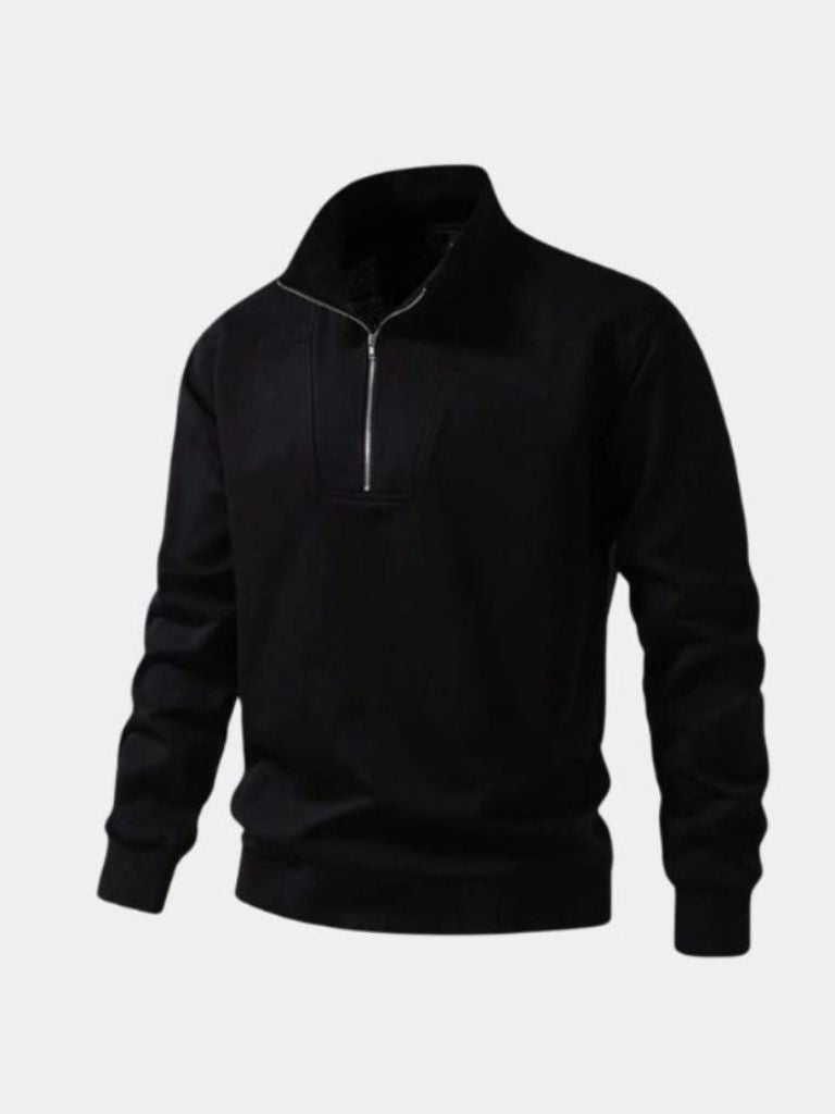 Czarna Bluza Sportowa z Kapturem na Zamek