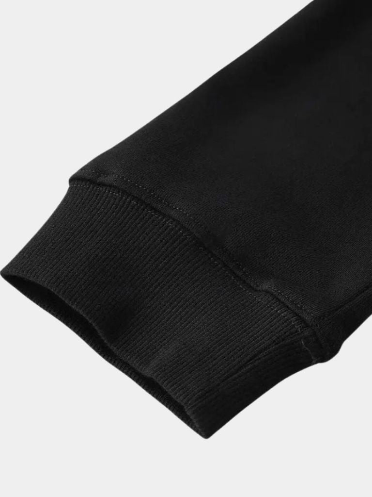 Czarna Bluza Sportowa z Kapturem na Zamek