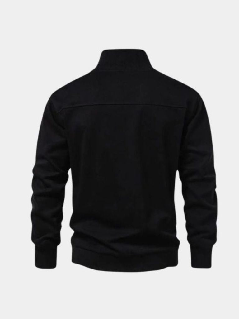 Czarna Bluza Sportowa z Kapturem na Zamek