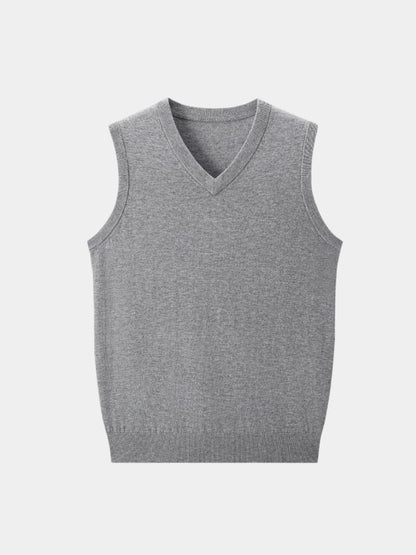 100% Cashmere V Neck Gilet