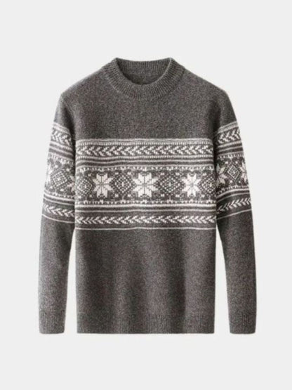 100% Wełniany Sweter Pullover Fair Isle