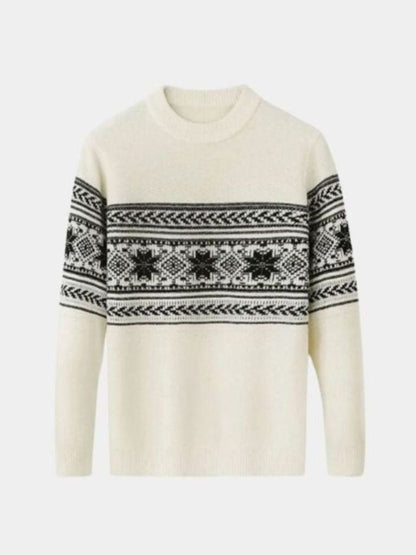 100% Wełniany Sweter Pullover Fair Isle