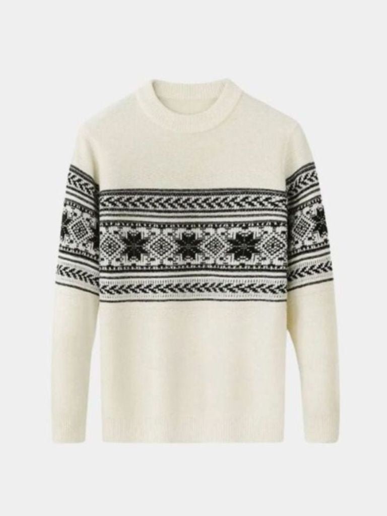 100% Wool Fair Isle Pullover Sweater
