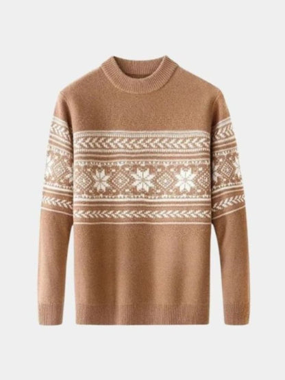 100% Wełniany Sweter Pullover Fair Isle