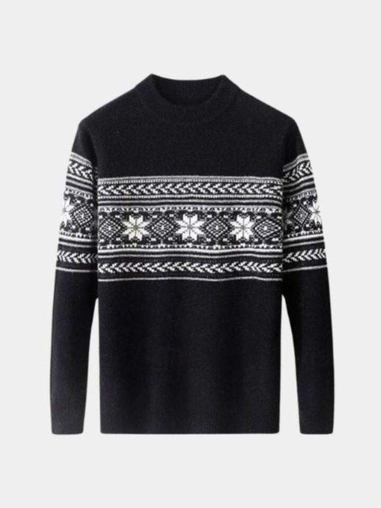 100% Wełniany Sweter Pullover Fair Isle