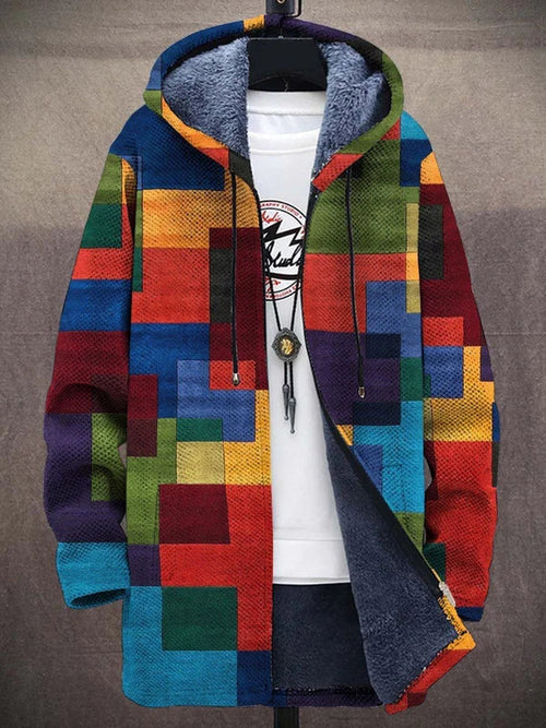Francine | Hoodie in Mosaic Blocks