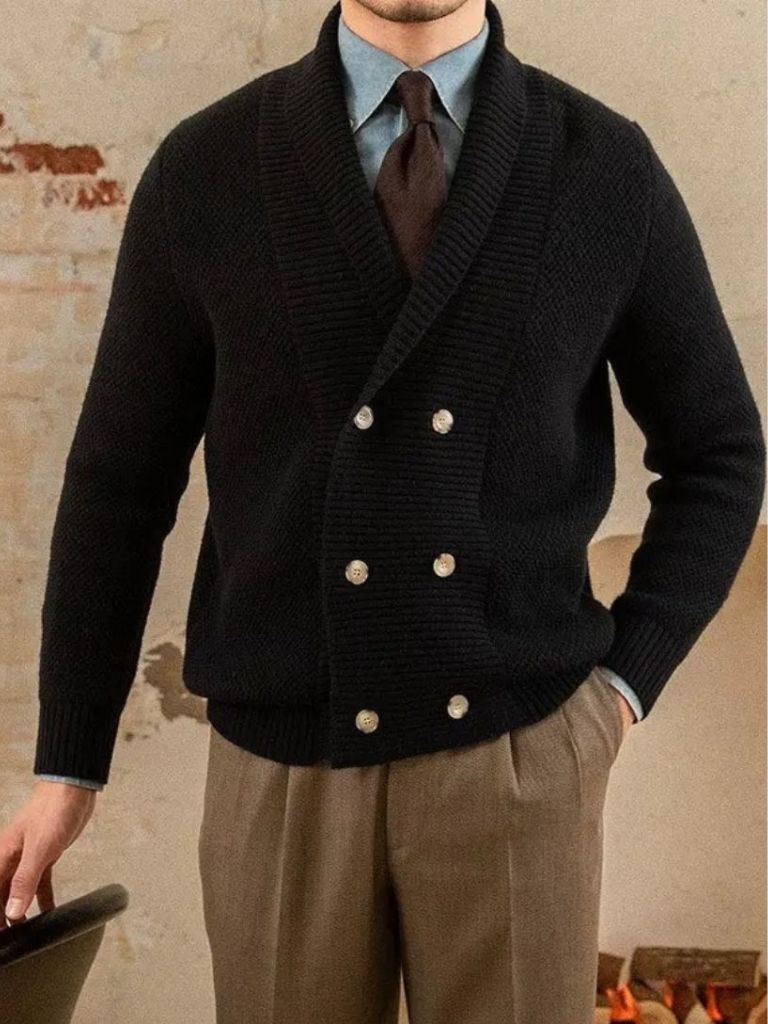 Elegancki Brytyjski Sweter Kardigan