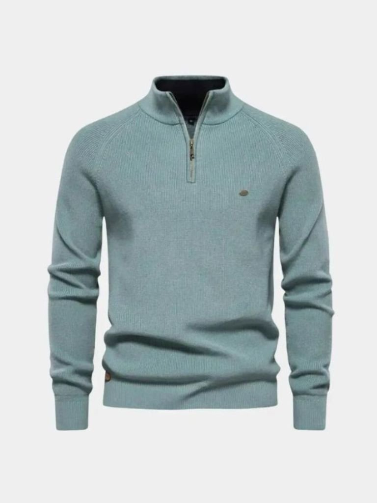 Elegancki Sweter z Ćwierć Zippem