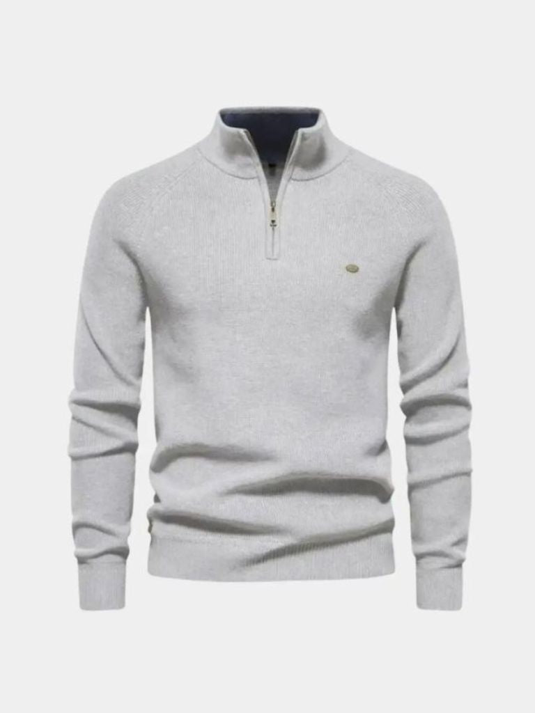 Elegancki Sweter z Ćwierć Zippem
