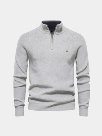 Elegancki Sweter z Ćwierć Zippem