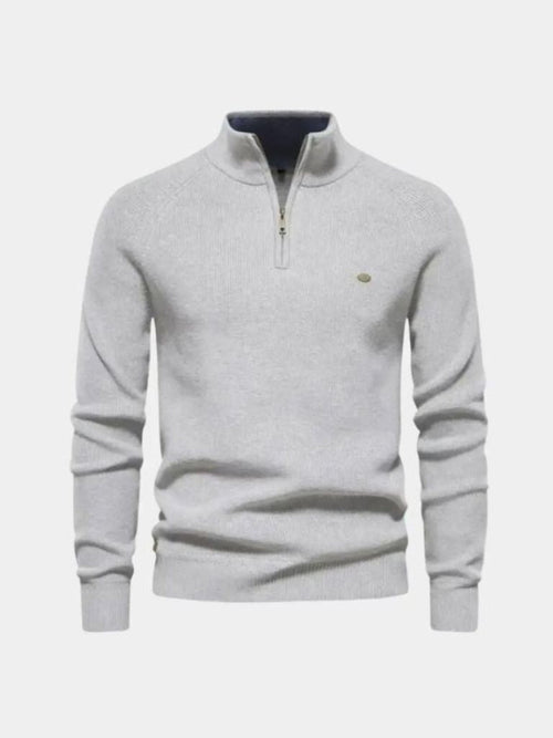 Elegancki Sweter z Ćwierć Zippem