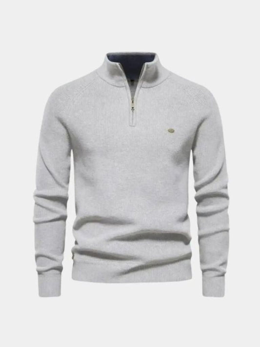 Elegancki Sweter z Ćwierć Zippem