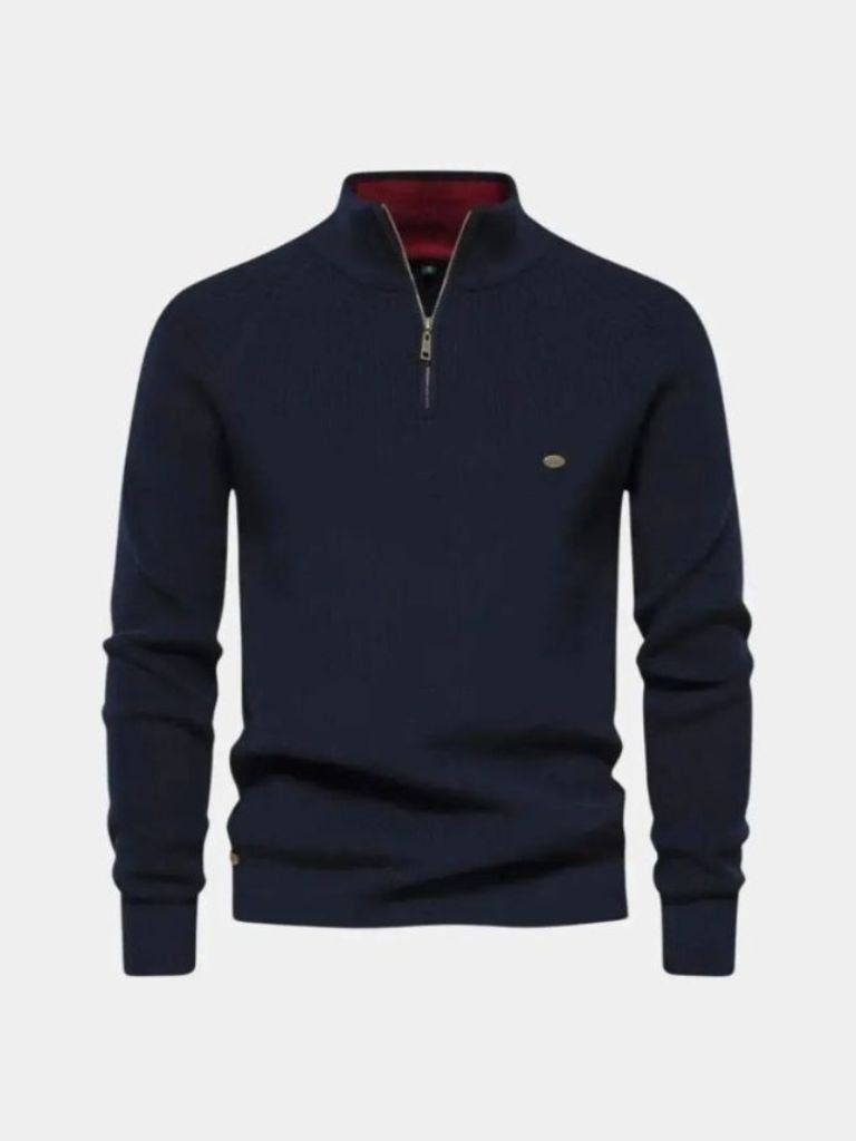 Elegancki Sweter z Ćwierć Zippem