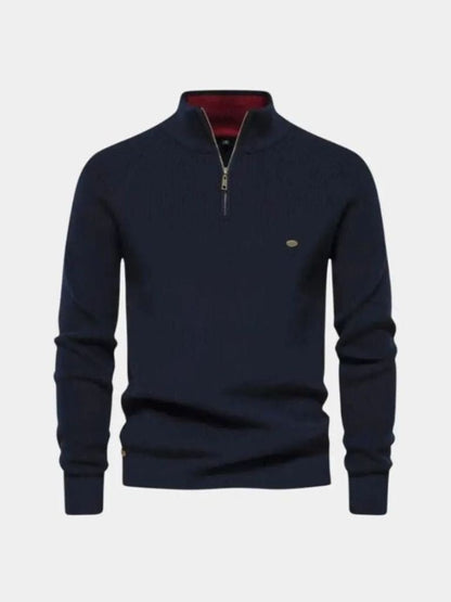 Elegancki Sweter z Ćwierć Zippem