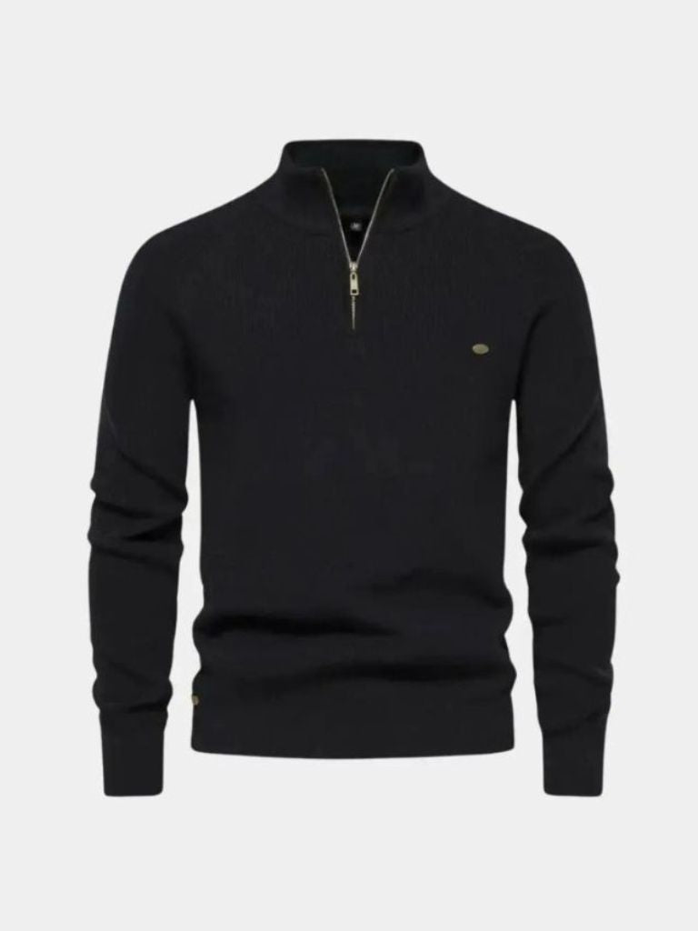 Elegancki Sweter z Ćwierć Zippem