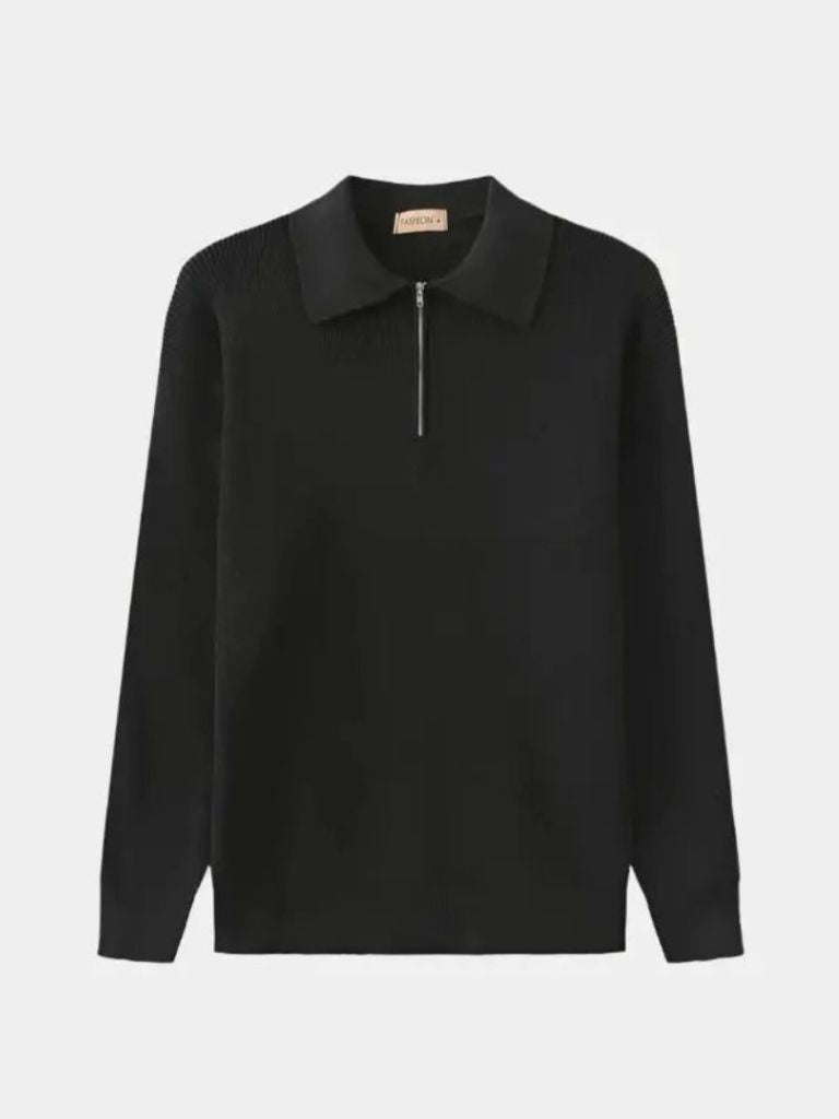 Podstawowy Sweter z Pół-Zipem