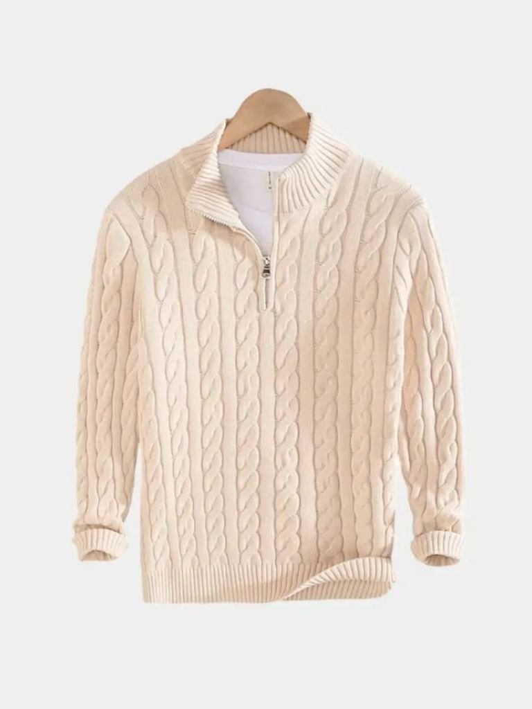 Podstawowy Sweter z Pół-Zipem