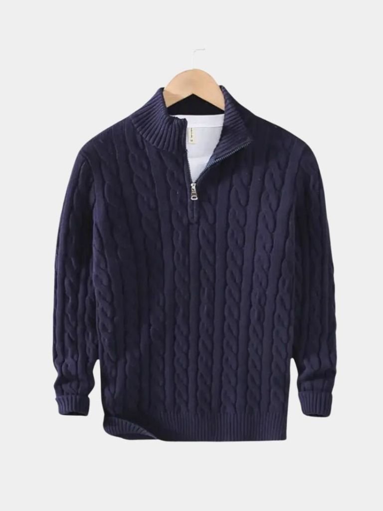 Podstawowy Sweter z Pół-Zipem