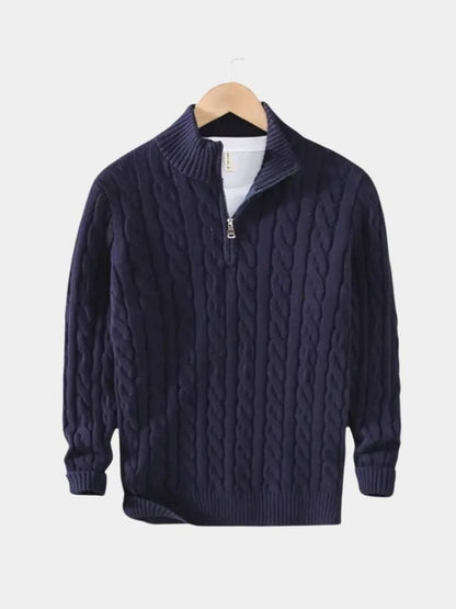 Podstawowy Sweter z Pół-Zipem
