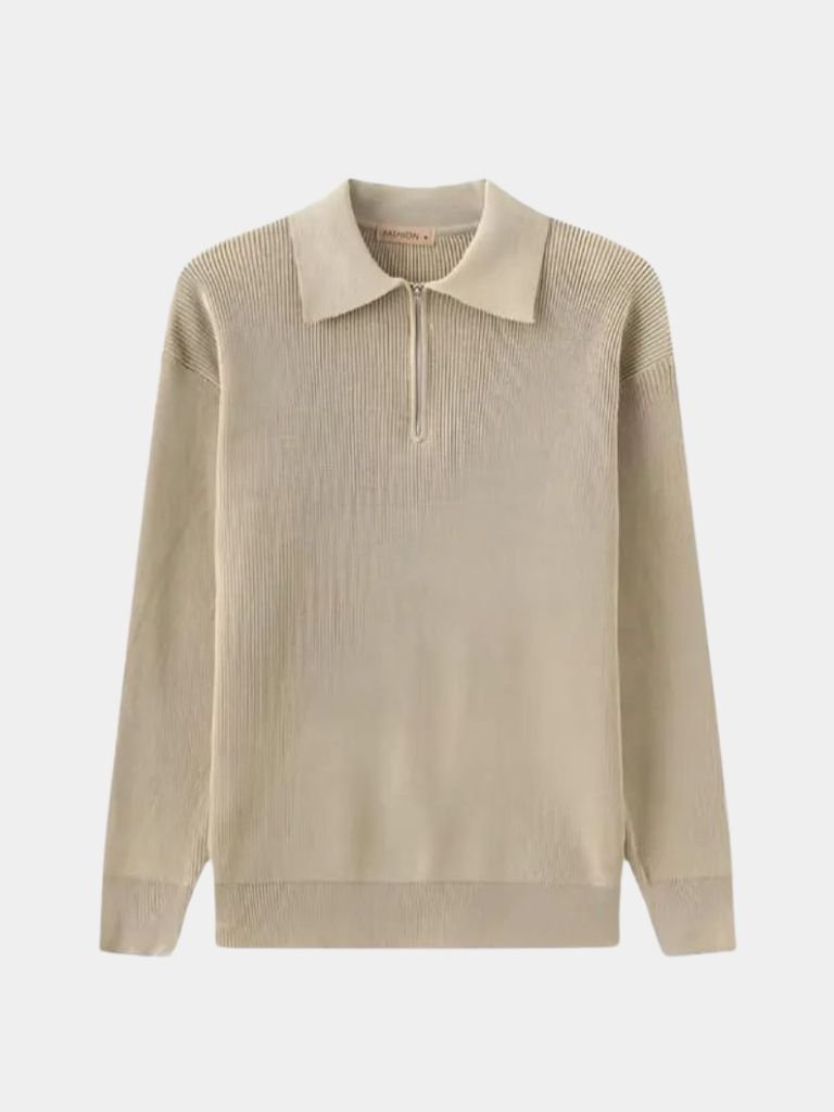 Podstawowy Sweter z Pół-Zipem